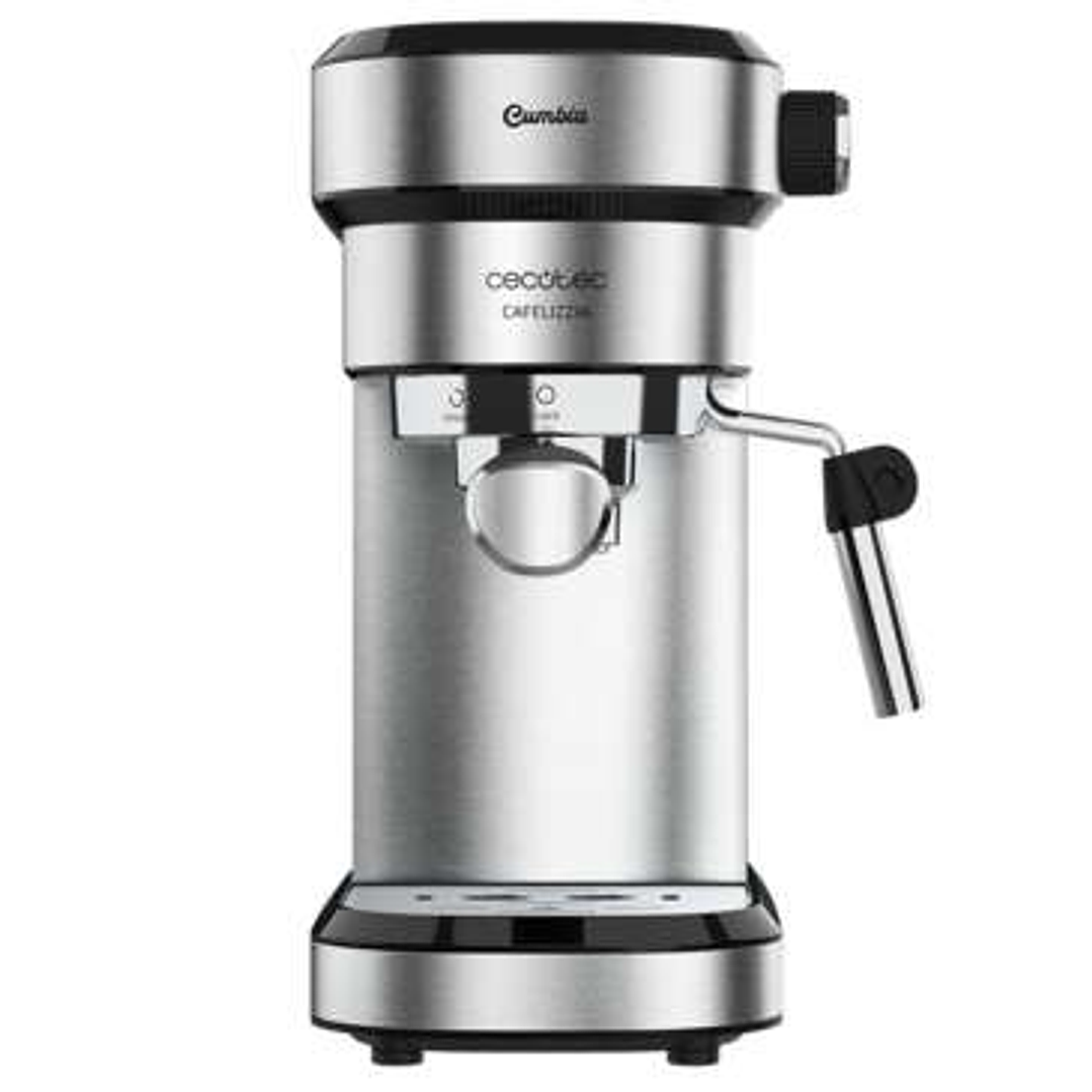 Cecotec Cafelizzia 790 Steel Cafetera Express 1350W - Presion 20 Bares - Deposito de 1,2L - Brazo Doble Salida - Vaporizador - Superficie Calientataza 1