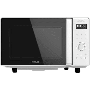 Cecotec GrandHeat 2500 Touch Flatbed White Microondas sin Plato 25L 800W - Panel de Control Tactil - Temporizador hasta 60min - 8 Funciones Preconfigu