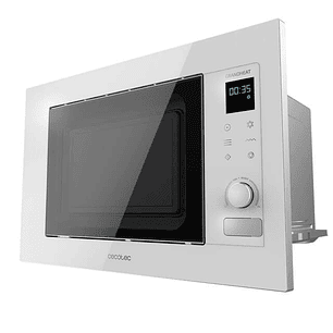 Cecotec GrandHeat 2090 Built-In Touch White Microondas Encastrable con Grill 21L 1200W - Temporizador hasta 60min - 8 Funciones Preconfiguradas