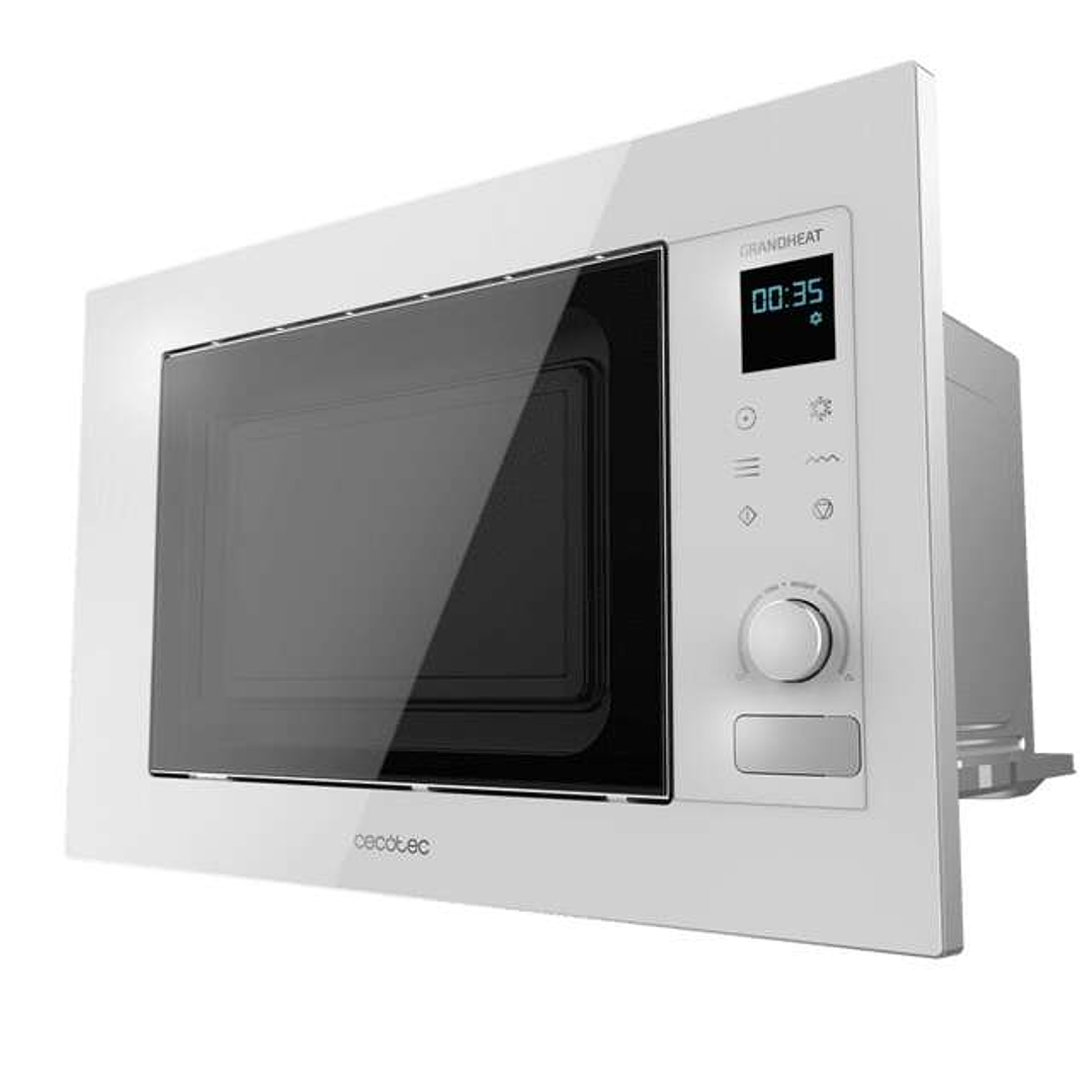 Cecotec GrandHeat 2090 Built-In Touch White Microondas Encastrable con Grill 21L 1200W - Temporizador hasta 60min - 8 Funciones Preconfiguradas 1