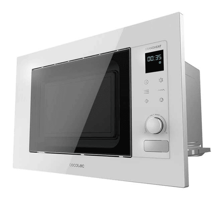 Cecotec GrandHeat 2090 Built-In Touch White Microondas Encastrable con Grill 21L 1200W - Temporizador hasta 60min - 8 Funciones Preconfiguradas 1