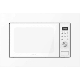 Cecotec GrandHeat 2000 Built-In White Microondas Encastrable con Grill 20L 700W - Temporizador hasta 95min - 9 Funciones Preconfiguradas