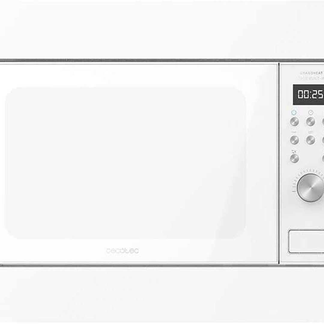 Cecotec GrandHeat 2000 Built-In White Microondas Encastrable con Grill 20L 700W - Temporizador hasta 95min - 9 Funciones Preconfiguradas 1