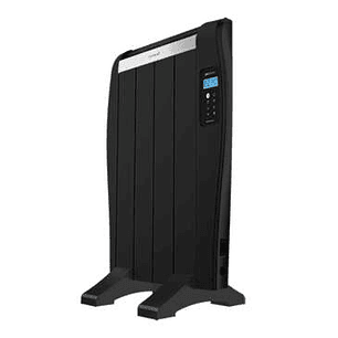 Cecotec Ready Warm 800 Thermal Black Radiador Electrico Bajo Consumo 600W - 4 Elementos - Colocacion en Pared o de Pie - Pantalla LED - 3 Modos - Temp