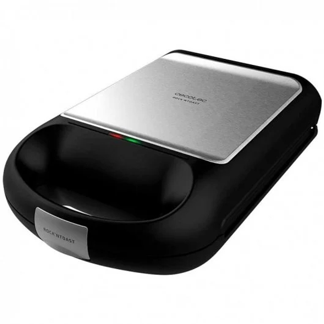 Cecotec Rock’nToast Family Sandwichera 1500W - Capacidad para 4 Sandwiches - Revestimiento Antiadherente - Rapidez de Calentamiento - Acero Inoxidable 1