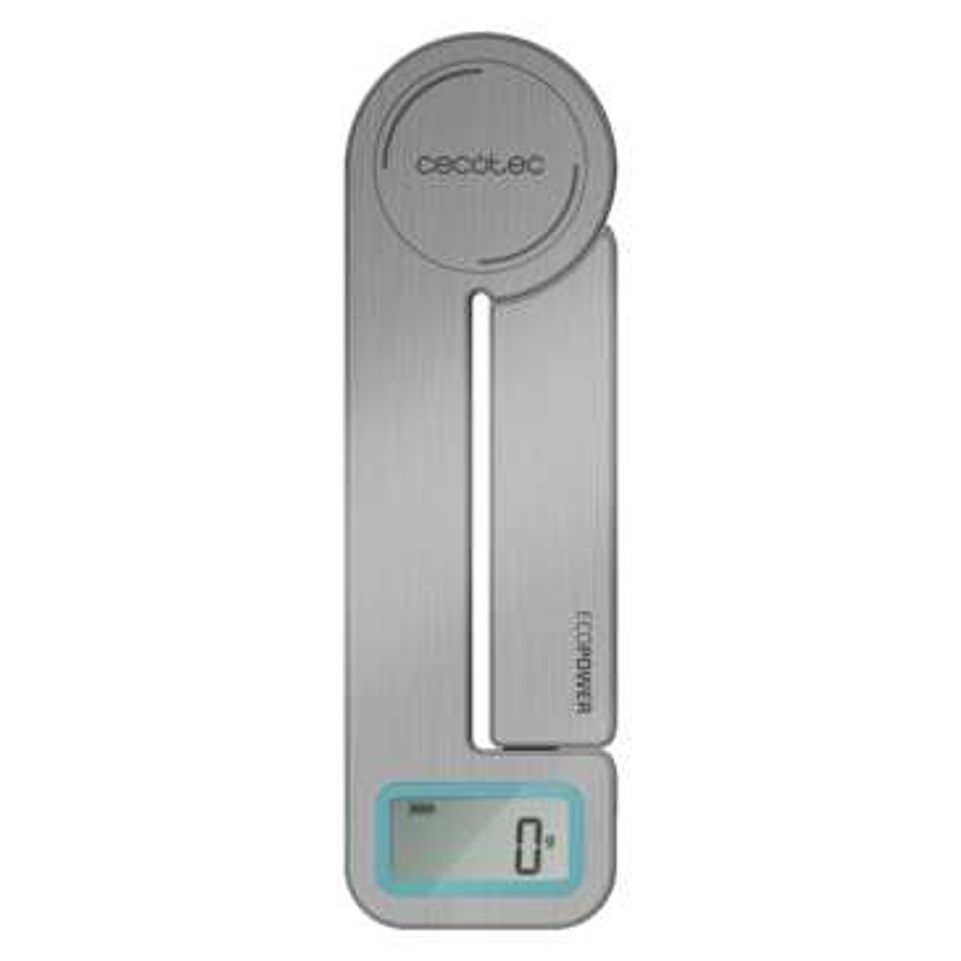 Cecotec Cook Control 10100 EcoPower Compact Bascula de Cocina - Plegable - Sin Pilas - Precision de 1gr - Peso Max. 5kg - Pantalla LCD - Funcion Tara  1