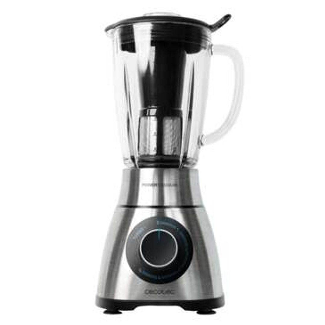 Cecotec Power Black Titanium 1300 PerfectMix Batidora de Vaso 1300W - Capacidad 1,8L - Cuchilla de 6 Hojas con Recubrimiento de Titanio Negro - Incluy 1