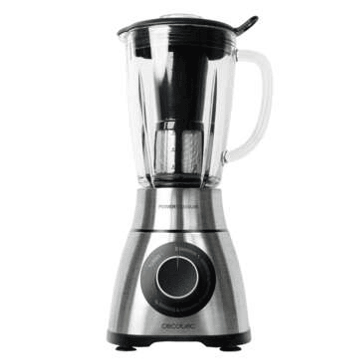 Cecotec Power Black Titanium 1300 PerfectMix Batidora de Vaso 1300W - Capacidad 1,8L - Cuchilla de 6 Hojas con Recubrimiento de Titanio Negro - Incluy 1