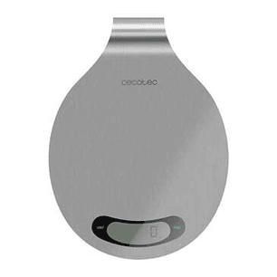 Cecotec Cook Control 10400Smart Healthy EasyHang Bascula de Cocina - Precision de 1gr - Peso Max. 8kg - Pantalla LCD - Funcion Tara - Asa para Colgar