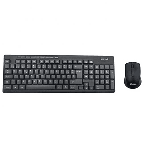 L-Link Pack Inalambrico USB Teclado + Raton 1200dpi 3 Botones - Uso Ambidiestro - Color Negro