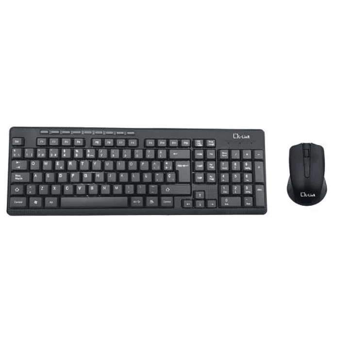L-Link Pack Inalambrico USB Teclado + Raton 1200dpi 3 Botones - Uso Ambidiestro - Color Negro 1