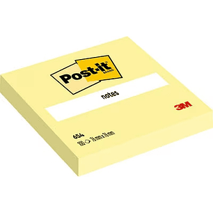 Post-it Bloc de 100 Notas Adhesivas Removibles Canary Yellow 76x76mm - Papel con Certificacion PEFC - 7100103157 - Color Amarillo Claro