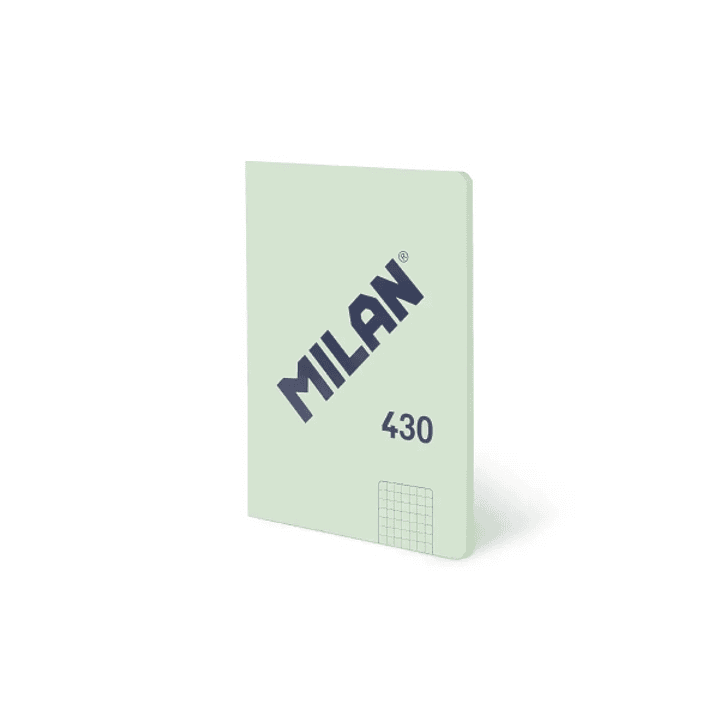 Milan 430 Libreta Encolada Formato A5 Cuadricula 5x5 - 48 Hojas de 95 gr/m2 - Microperforado - Tapa Blanda - Color Verde 1