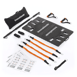 Innovagoods Gympak Max Set de Entrenamiento Integral Portatil - Resistencia Ajustable - Compacto - Guia de Ejercicios - Bolsa de Transporte - Base Ant