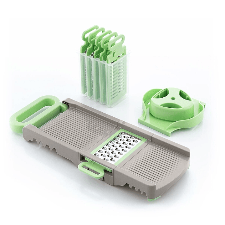 Innovagoods Choppie Mandolina 6 en 1 con Rallador - Plegable - Multifuncion - Incluye Accesorios - Facil Limpieza - Compacto y Ligero - Seguro - 14.5x 1