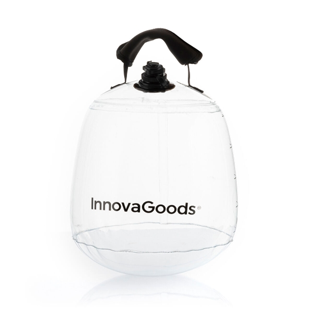 Innovagoods Fibell Pesa Rusa de Agua - Capacidad 10L - Guia de Ejercicios - Hinchable - Incluye Inflador - Peso Ajustable - Compacto y Portatil - Tran 1