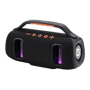Coolsound BraveBox Altavoz Bluetooth True Wireless 15W - Autonomia hasta 3h - USB, MicroSD y Aux - Manos Libres con Microfono Integrado - Iluminacion 