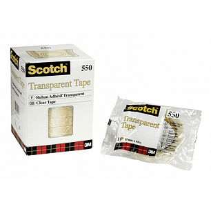 Scotch 550 Pack de 10 Cintas Adhesivas 15mm x 66m - Transparente