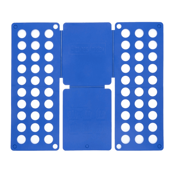 Innovagoods Doblador de Ropa - Polipropileno - Plegable - Uso Sencillo - Compacto - 24x59x1cm - Color Azul 1