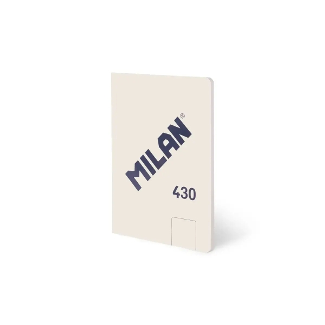 Milan 430 Libreta Encolada Formato A5 Hojas Blancas - 48 Hojas de 95 gr/m2 - Microperforado - Tapa Blanda - Color Beige 1