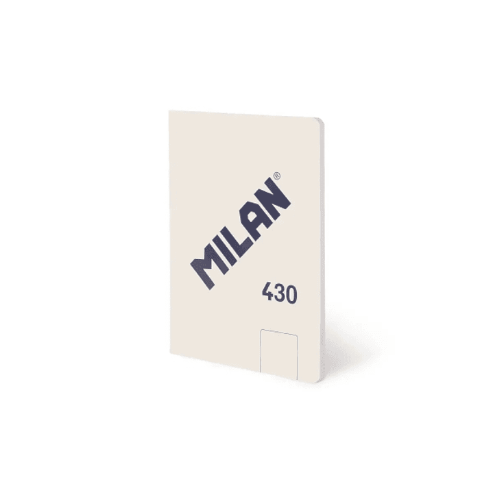 Milan 430 Libreta Encolada Formato A5 Hojas Blancas - 48 Hojas de 95 gr/m2 - Microperforado - Tapa Blanda - Color Beige 1