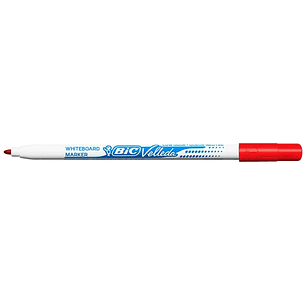 Bic Velleda 1721 Rotulador para Pizarra - Punta Fina - Trazo de 1.5mm - Borrado Optimo - Color Rojo