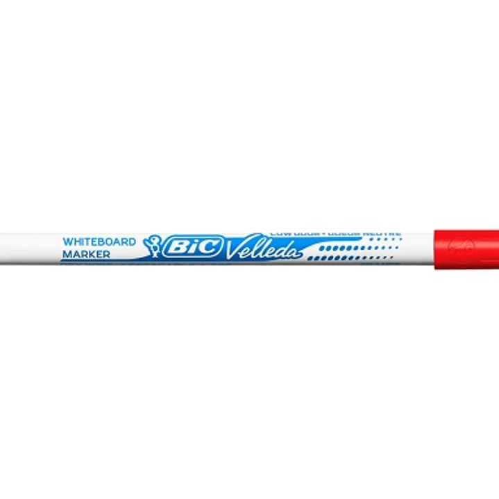 Bic Velleda 1721 Rotulador para Pizarra - Punta Fina - Trazo de 1.5mm - Borrado Optimo - Color Rojo 1