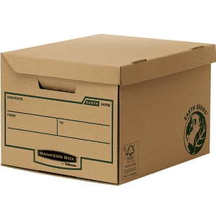 Fellowes Bankers Box Earth Series Maxi Contenedor de Archivos Automontable - Tapa Fija - Admite hasta 6 Caja de Archivo Definitivo 80mm - Carton Recic