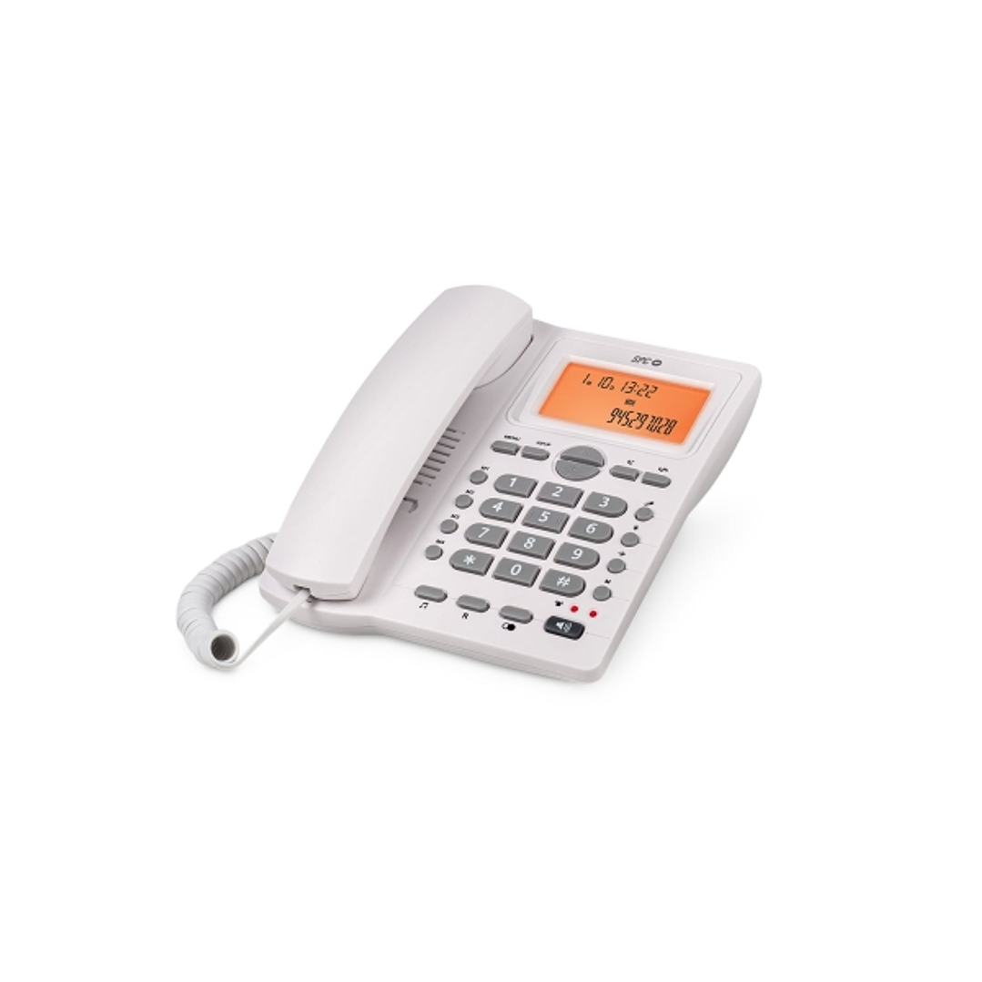 SPC Office ID 2 Telefono Fijo - 4 Memorias Directas - Manos Libres - Modo Mute - Color Blanco 1