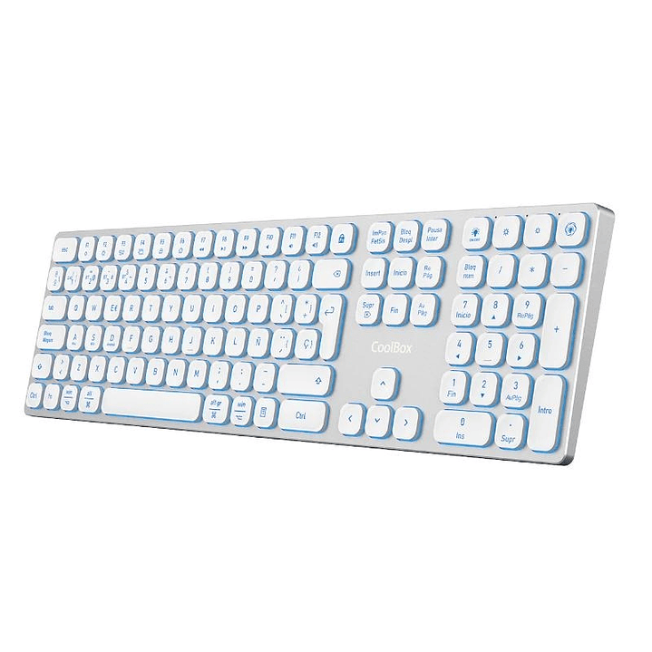 Coolbox Teclado Inal.Retroil. MOONLIGHT B431 Blanc 1