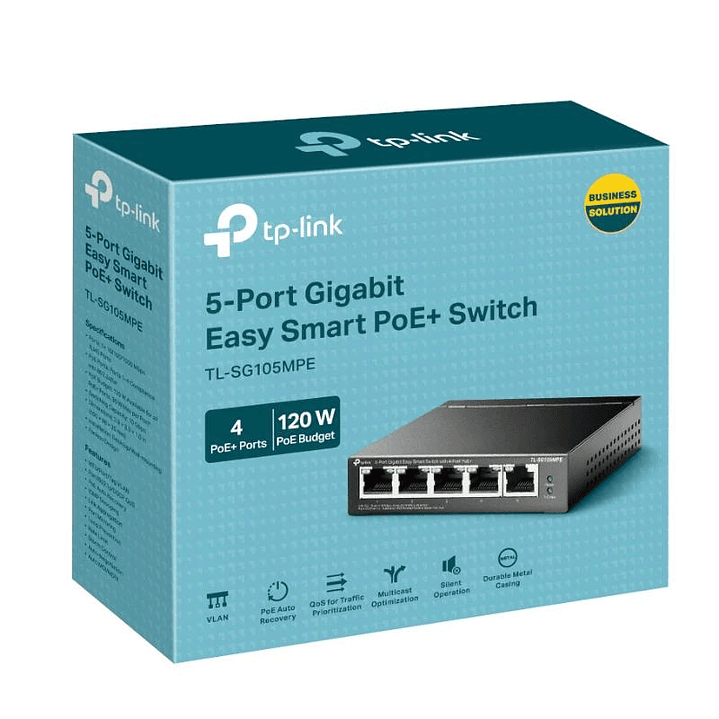 TP-Link TL-SG105MPE Switch 5xGbE (4PoE+) Metal 3
