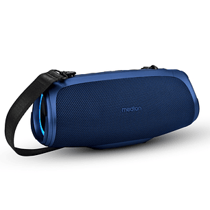 Medion Life P61746 M Altavoz 30W - Bluetooth 5.3 - Modo Broadcast - Resistente al Agua - Hasta 42 Horas de Autonomia - Iluminacion RGB - Color Azul