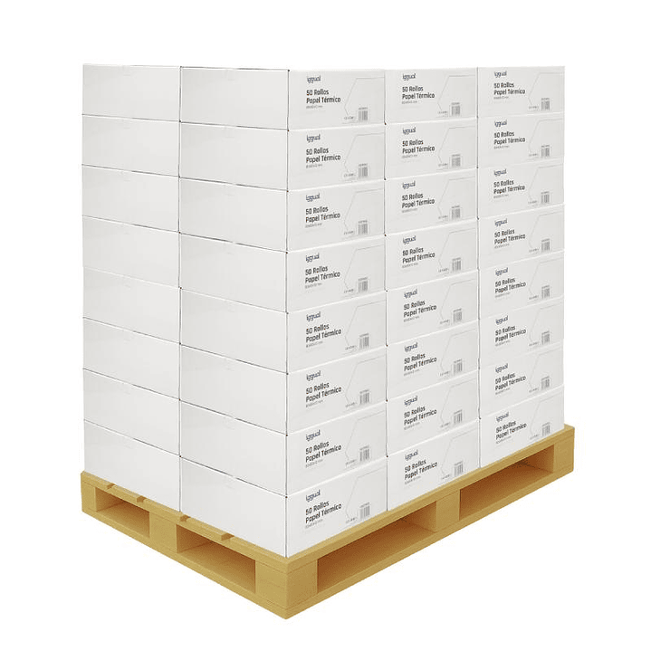 Palet 2400 rollos papel térmico sin BPA 80x80mm 2