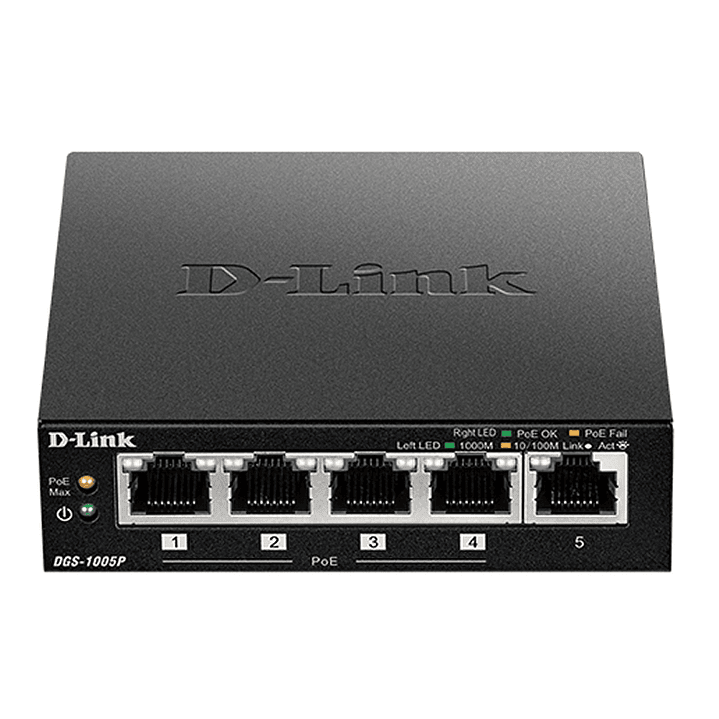D-Link DGS-1005P Switch 5xGB 4xPoE 1