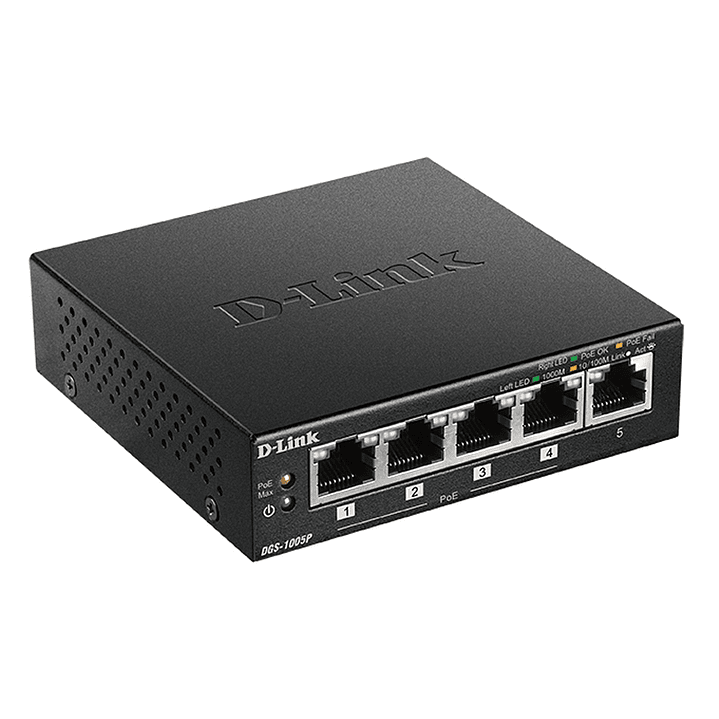 D-Link DGS-1005P Switch 5xGB 4xPoE 2