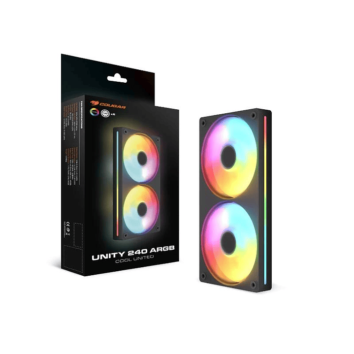 Cougar Ventilador UNITY240-FB Argb 12cm Black 4