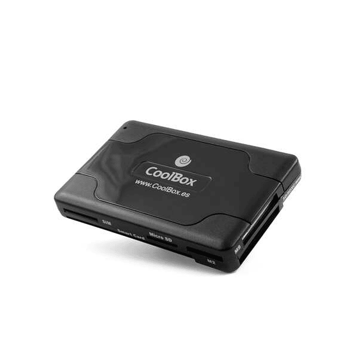 CoolBox CRE065 Multilector de Tarjetas Externo - 3x USB 2.0, DNIe 4.0, SIM, SD, MMC, Micro SD y todas sus Variantes - Color Negro 1