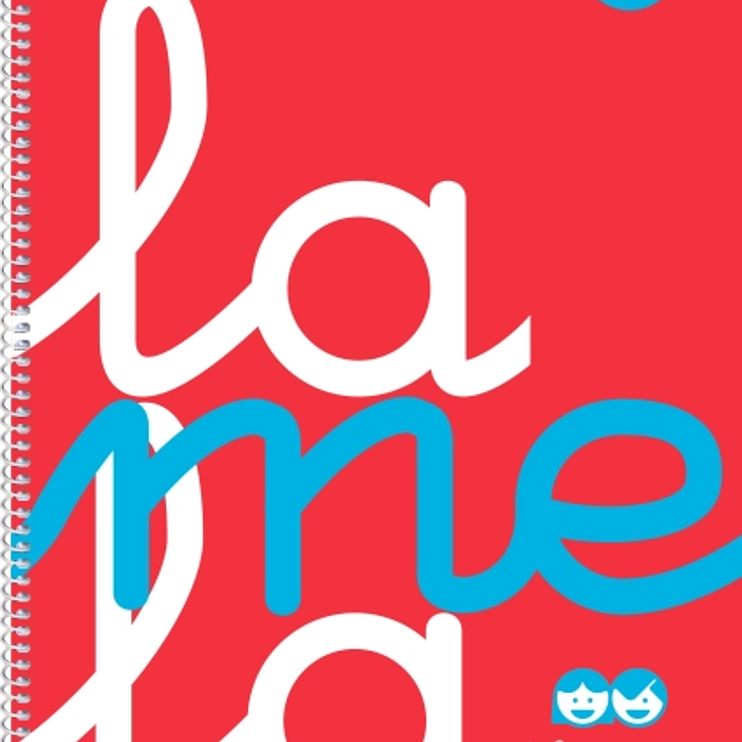 Lamela Cuaderno Espiral con 80 Hojas de 90g/m2 con Margen - Formato Cuarto - Pauta Cuadrovia de 3mm - Cubierta Extra Dura - Papel Offset Blanco Extra  1