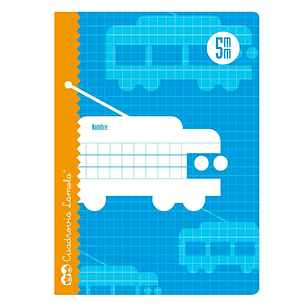 Lamela Libreta Grapada con 16 Hojas de 70g/m2 con Margen - Formato Cuarto - Pauta Cuadrovia de 5mm - Cubierta de Cartoncillo Plastificado - Papel Offs