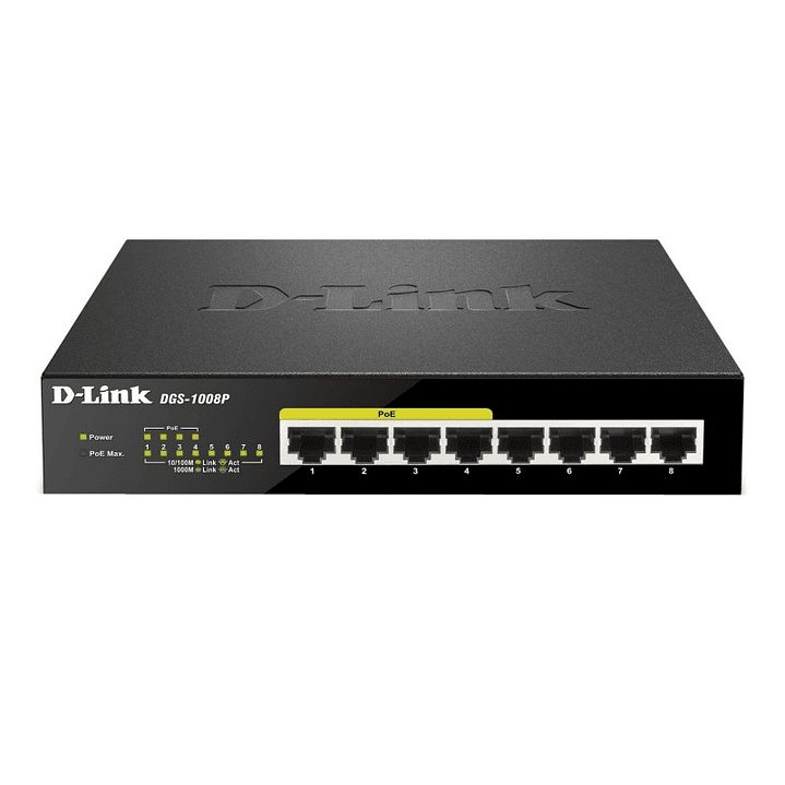 D-Link DGS-1008P Switch 8xGB 4xPoE 1