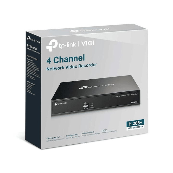 VIGI NVR1004H Grabador H.265+ 4 C 1x10/100 1xHDMI 4