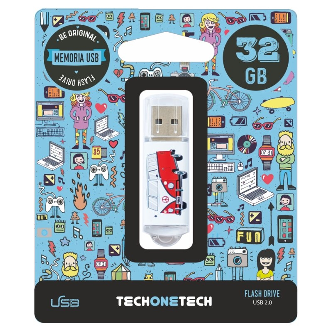 TECH ONE TECH Camper Van-Van 32 Gb USB 2.0 1