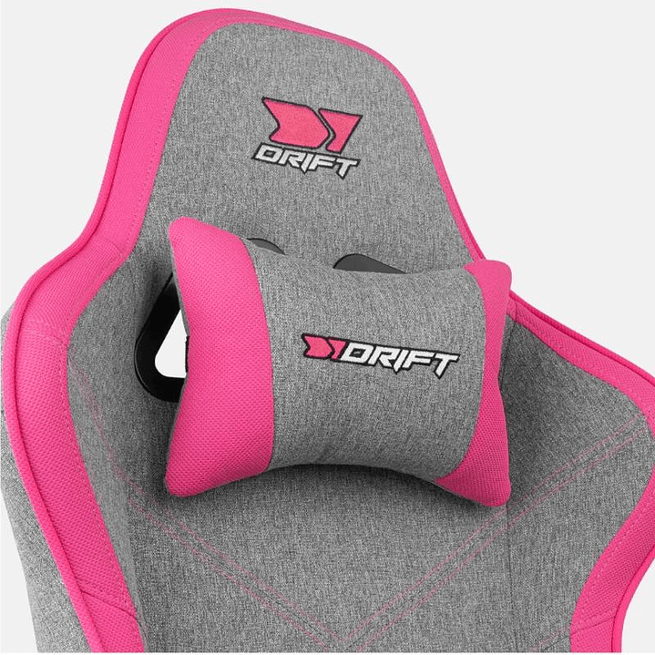 DRIFT Silla Gaming DR90 PRO Gris/Rosa 2