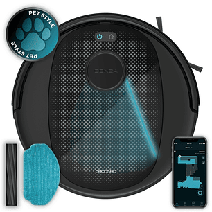 Cecotec Conga 7690 Immortal Max M Robot Aspirador 4 en 1 - Control con App - Bluetooth - Autonomia hasta 220min - Succion hasta 5kPa - Navegacion Lase