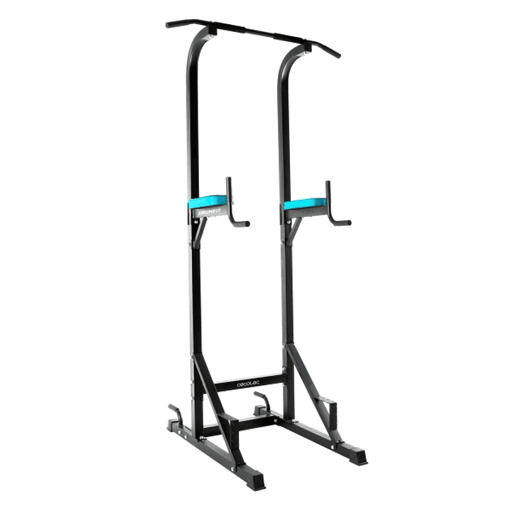 Cecotec Drumfit PullUps 4000 Power tower Estacion de Entrenamiento - Soporta hasta 120kg - Acero Inoxidable - Almohadillas Acolchadas - Agarres Antide 1