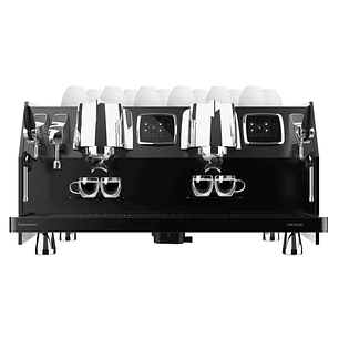 Cecotec Baristeo Regina Cafetera Expresso Profesional Doble - 5200W - Calientatazas - Presion 9bar - Caldera de Acero Inoxidable - Pantalla LCD - Vapo