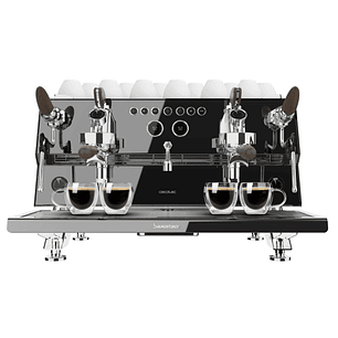Cecotec Baristeo Gastro Dark Cafetera Expresso Profesional Doble - 3150W - Calientatazas - Presion 9bar - Temperatura Regulable - Vaporizador - Portaf