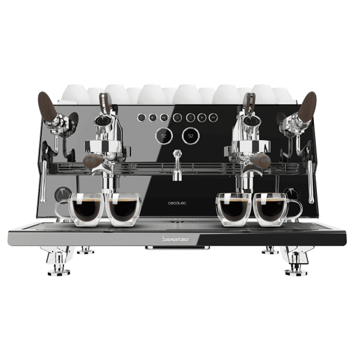 Cecotec Baristeo Gastro Dark Cafetera Expresso Profesional Doble - 3150W - Calientatazas - Presion 9bar - Temperatura Regulable - Vaporizador - Portaf 1
