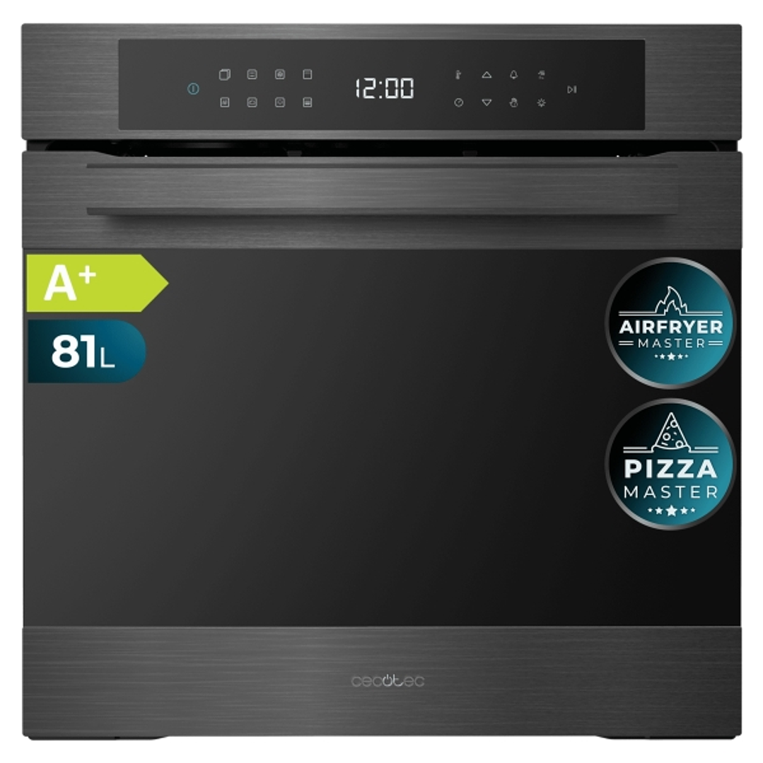 Cecotec Bolero Hexa P506000 Matt Connected A+ Horno Pirolitico Integrable de 35cm - Capacidad 81L - Guias Telescopicas - 11 Funciones - Color Gris Osc 1