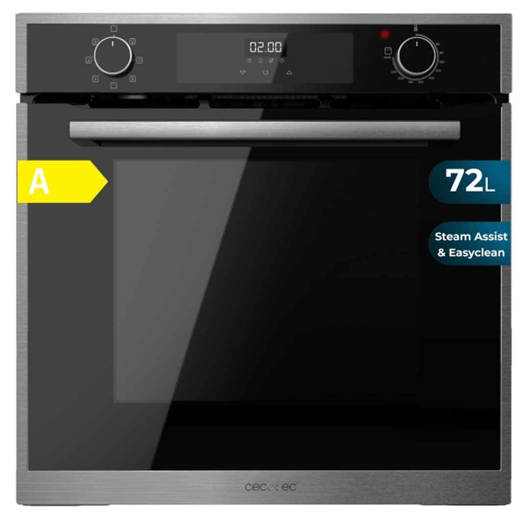 Cecotec Bolero Hexa M226000 Edge A Horno Integrable - Potencia 2800W - Capacidad 72L - Control Tactil - Puerta Triple de Cristal - 7 Funciones - Color 1